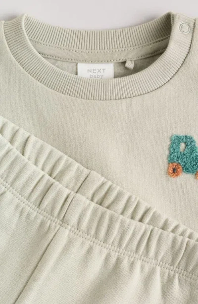 Next Tractor Emblem Sweatshirt & Sweatpants Set In Green