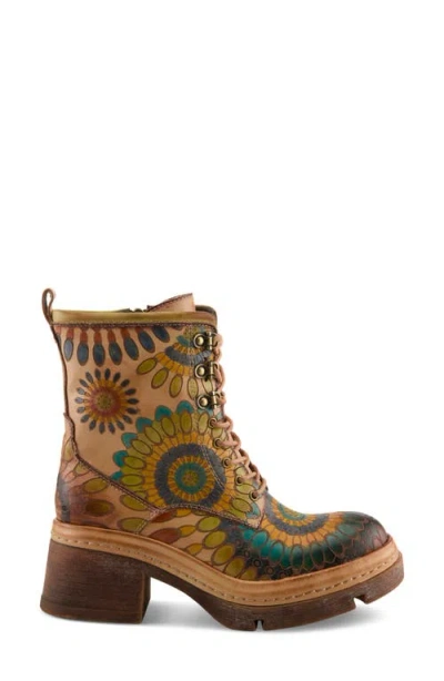L'artiste By Spring Step Carnivale Embossed Bootie In Multi