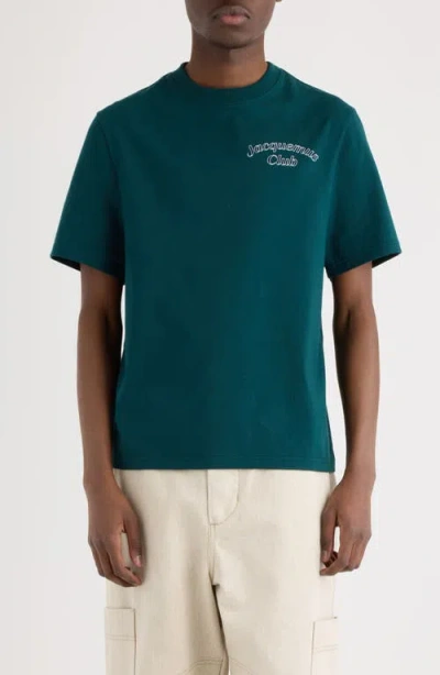 Jacquemus Le T-shirt Club Cotton T-shirt In Green