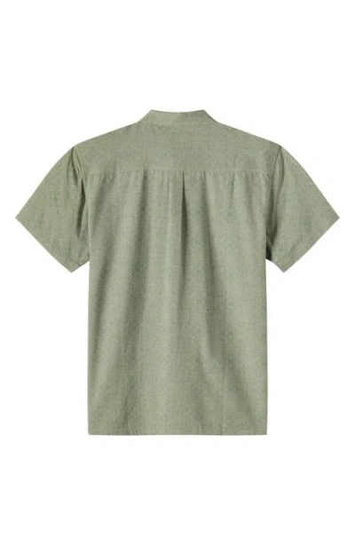 O'neill O'riginals Eco Print Standard Fit Short Sleeve Button-up Shirt In Green