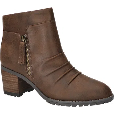 Bella Vita Women's Janita Block Heel Ankle Booties In Brown