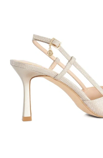 Dune London Composure Pointed Toe Slingback Pump In Neutral