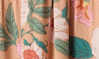 O'neill Women's Esther Camella Floral Print Midi Dress In Brown