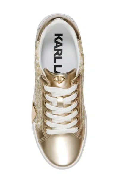 Karl Lagerfeld Women's Melora Lace-up Sneakers In Gold