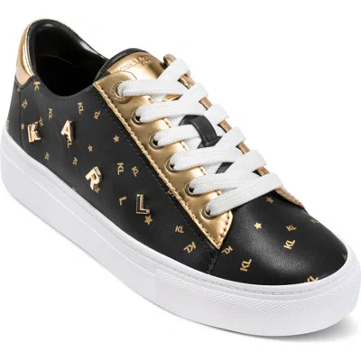 Karl Lagerfeld Women's Cate Foil Lace Up Sneakers In Multi