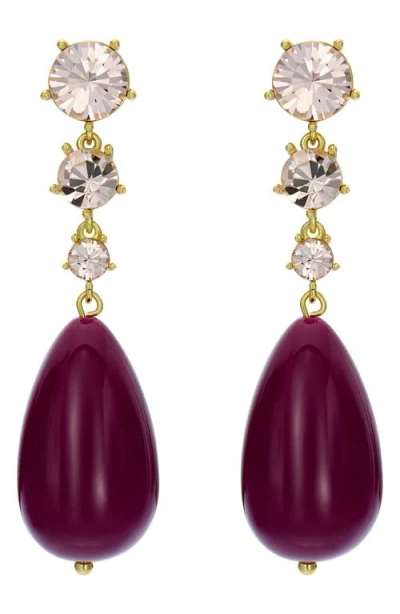 Ted Baker Pearsti Statement Crystal Drop Earrings In Red