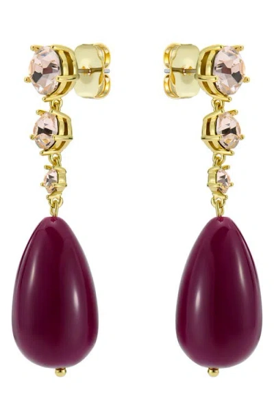 Ted Baker Pearsti Statement Crystal Drop Earrings In Red