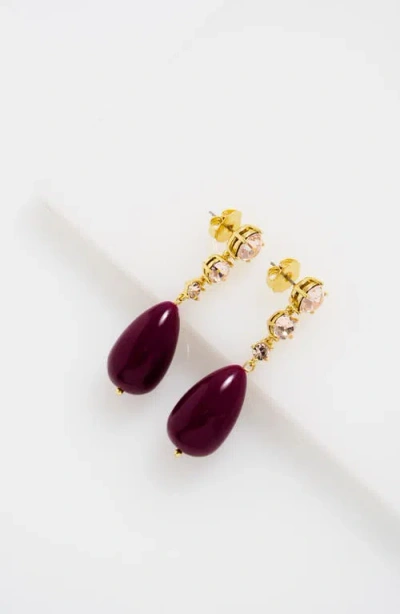 Ted Baker Pearsti Statement Crystal Drop Earrings In Red