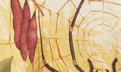 Endless Joy Spiderweb Silk Satin Camp Shirt In Multi