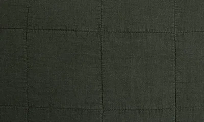 Parachute Linen Box Quilted Sham Set In Green