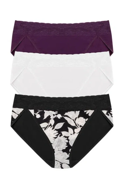 Natori Bliss Perfection One Size French Cut Brief 3-pack In Multi