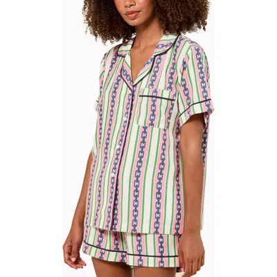 Katie Kime Chain Stripe  Shorts Set In Multi