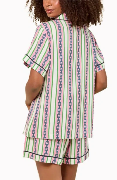 Katie Kime Chain Stripe  Shorts Set In Multi