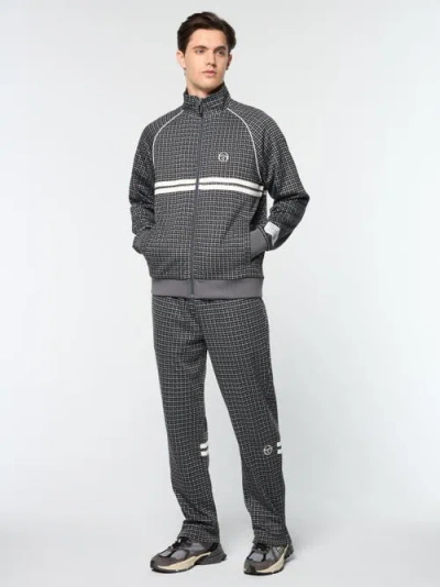 Sergio Tacchini Dallas Houndstooth Track Jacket In Black