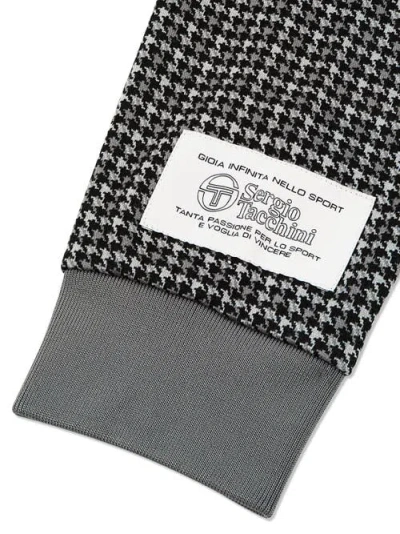Sergio Tacchini Dallas Houndstooth Track Jacket In Black