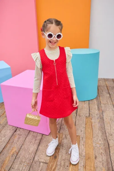 Bisby Kids' Quilted Jumper In Red