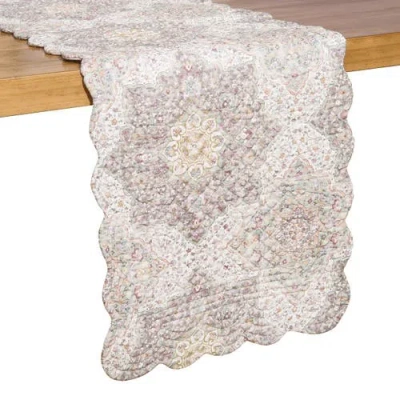 C & F Home C&f Home Elaina Table Runner 14" X 51" In Gray