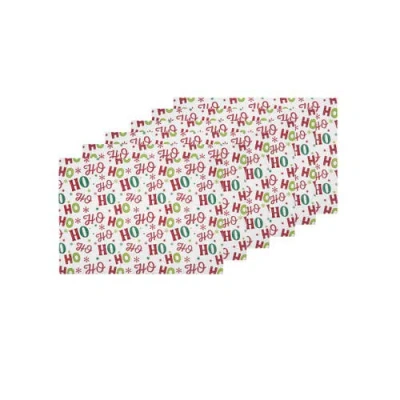 C & F Home C&f Home Ho Ho Ho Placemats Set Of 6, 14" X 20" In Multi