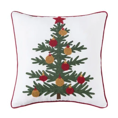 C & F Home C&f Home Christmas Tree W/ Ornaments Accent Throw Pillow, 18" X 18" In Multi