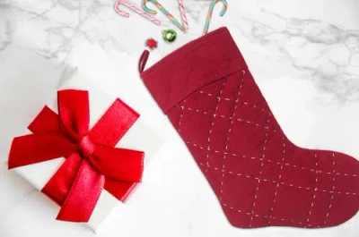 Carol & Frank Elliot Ruby Stocking In Red