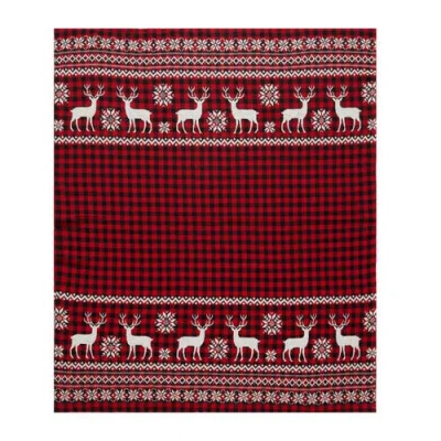 C & F Home C&f Home Deer Throw In Red