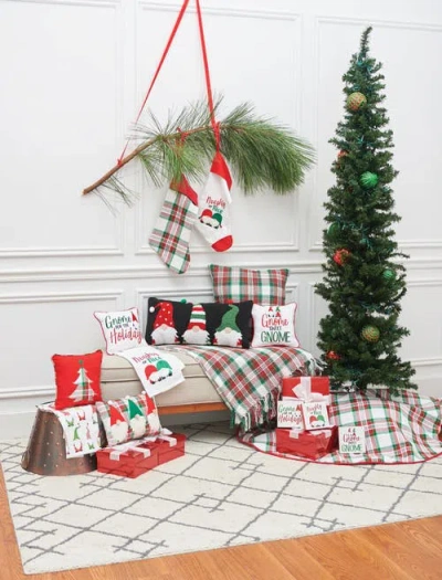 C & F Home C&f Home Gnome Trio Applique Christmas Throw Pillow, 9" X 12" In Multi