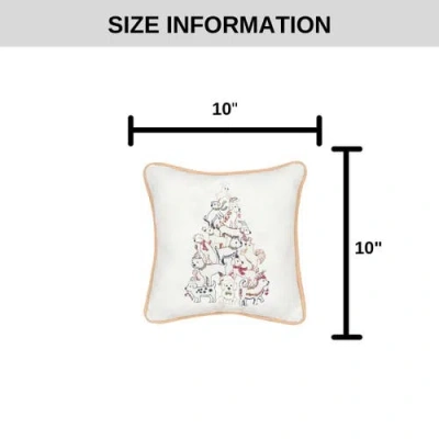 C & F Home C&f Home Puppy Dog Christmas Tree Small/petite Accent Pillow, 10" X 10" In Multi