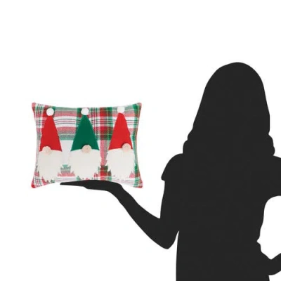 C & F Home C&f Home Gnome Trio Applique Christmas Throw Pillow, 9" X 12" In Multi