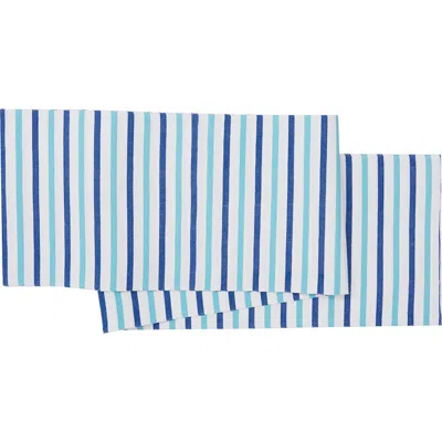 C & F Home C&f Home Lakeview Stripe Table Runner In Blue