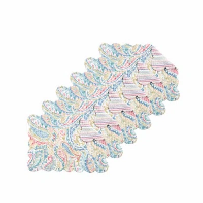 C & F Home C&f Home Maisie Cotton Quilted Reversible Placemats Set Of 6, 13" X 19" In Multi