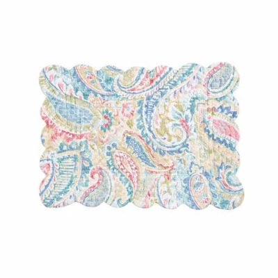 C & F Home C&f Home Maisie Cotton Quilted Reversible Placemats Set Of 6, 13" X 19" In Multi