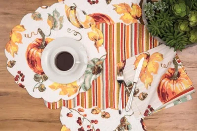 C & F Home C&f Home Watercolor Pumpkin Napkin Set Of 6 In Multi