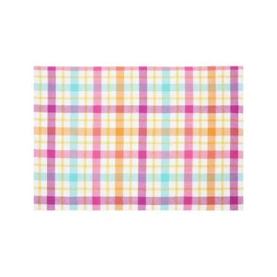 C & F Home C&f Home Colorful Easter Egg Charm & Plaid Spring Placemats Set Of 6 Springtime, 14" X 20" In Multi