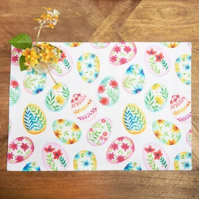 C & F Home C&f Home Colorful Easter Egg Charm & Plaid Spring Placemats Set Of 6 Springtime, 14" X 20" In Multi