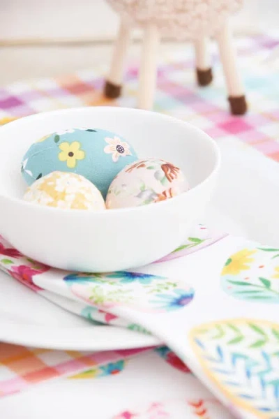 C & F Home C&f Home Colorful Easter Egg Charm & Plaid Spring Placemats Set Of 6 Springtime, 14" X 20" In Multi