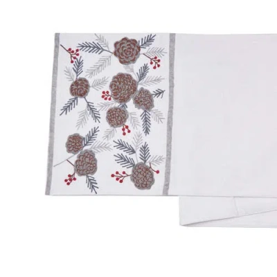 C & F Home C&f Home Pinecone & Berries Table Runner 14" X 72" In Multi