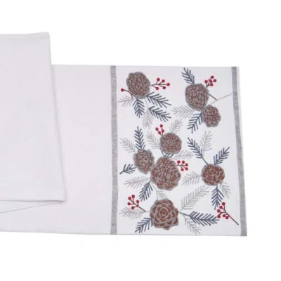 C & F Home C&f Home Pinecone & Berries Table Runner 14" X 72" In Multi