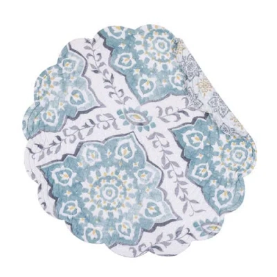 C & F Home C&f Home Harlan Round Placemats Set Of 6, 17" In Blue