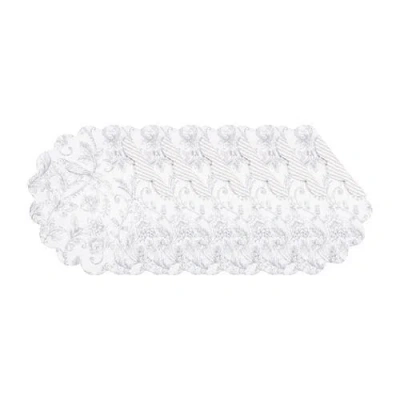 C & F Home C&f Home Callahan Songbirds Round Placemats Set Of 6, 17" In White