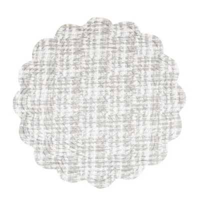 C & F Home C&f Home Frey Round Quilted Reversible Colorful Paisley Placemats Set Of 6, 17" In Multi