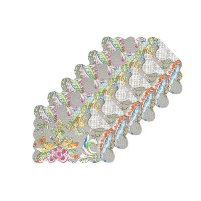 C & F Home C&f Home Frey Quilted Reversible Colorful Paisley Placemats Set Of 6, 13" X 19" In Gray