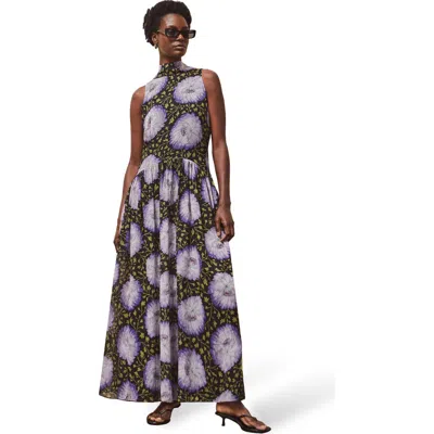 Ro&zo Print Chiffon Maxi Dress In Multi