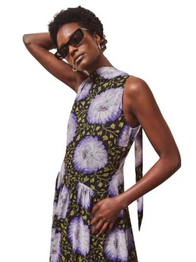 Ro&zo Print Chiffon Maxi Dress In Multi