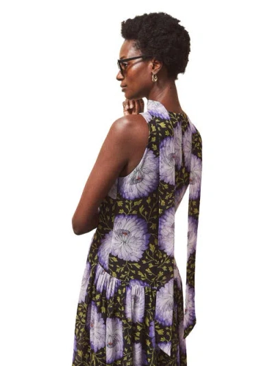 Ro&zo Print Chiffon Maxi Dress In Multi