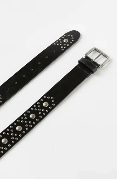 Cotton On Circle Stud Belt In Black