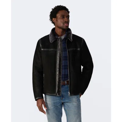 Furniq Uk Hugh Shearling Jacket In Black
