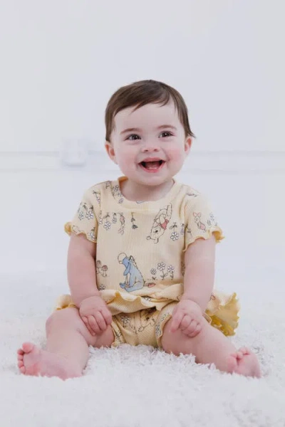 Disney Ribbed T-shirt & Shorts Set In Gray