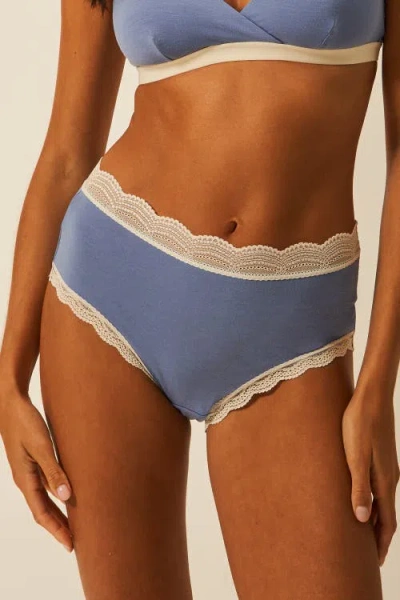 Stripe & Stare High Rise Knicker Four Pack In Multi