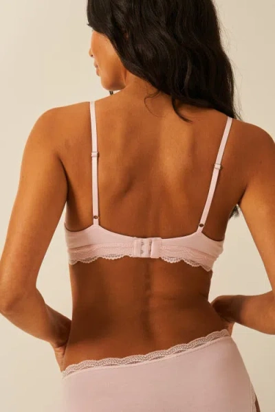 Stripe & Stare The Lace Triangle & Original Knicker Set In Pink