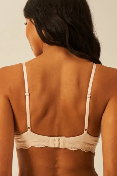 Stripe & Stare The Lace Triangle & Original Knicker Set In Neutral